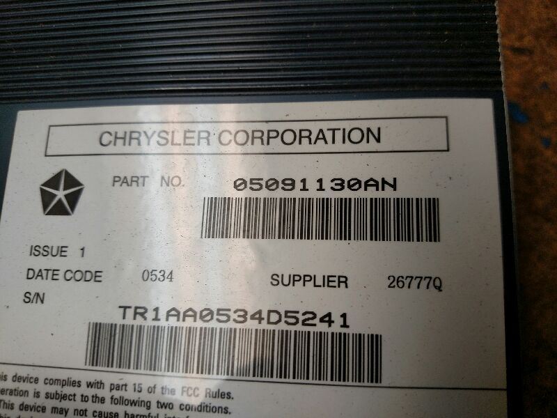 13 14 15 16 17 Ram 1500 2500 3500 Amplifier 05091130