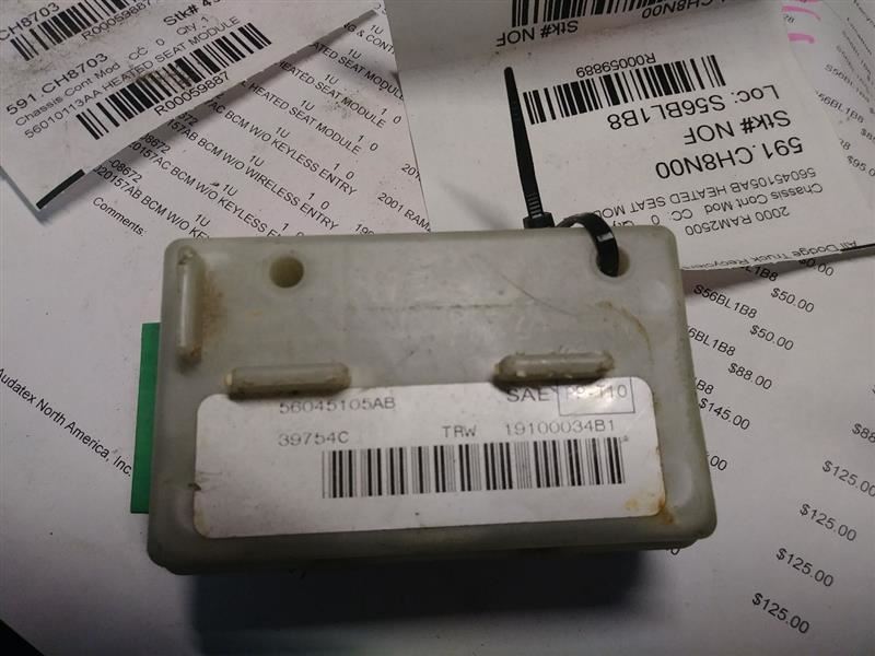 2000 DODGE RAM2500 HEATED SEAT MODULE. PART NUMBER 56045105AB