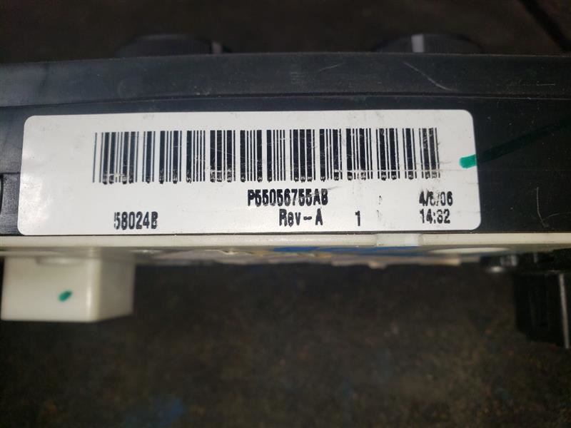 2007 DODGE RAM1500 AC HEATER TEMP CONTROLS. PART NUMBER 55056755AB