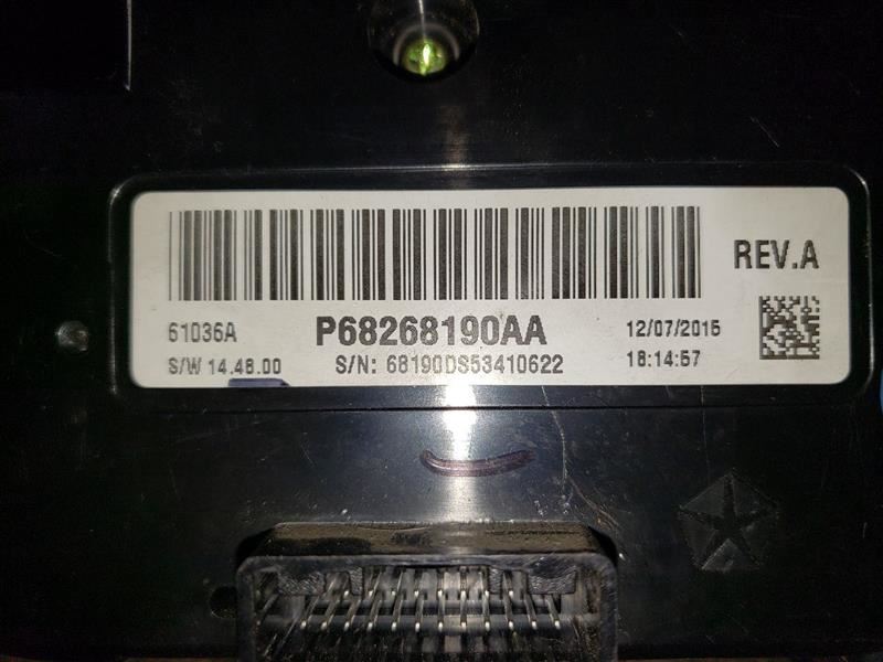 2016 RAM1500 AC TEMP CONTROLS. PART NUMBER 68268190AA