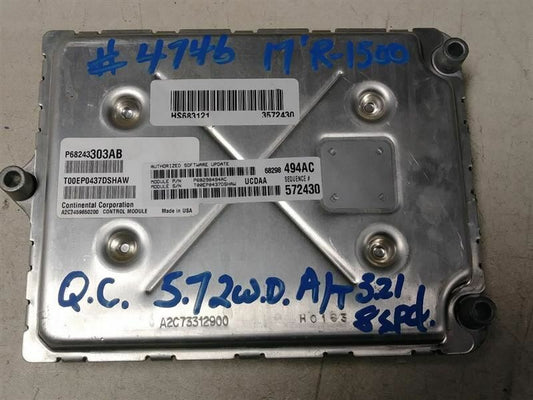 Engine Control Module #68298494AC 2017 Dodge Ram 1500