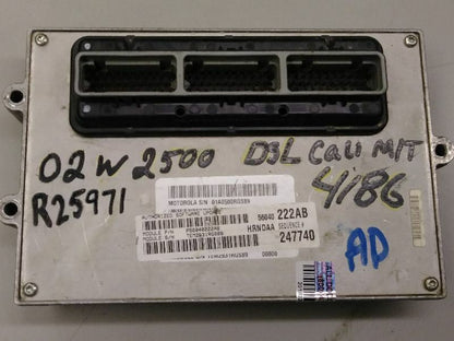 Powertrain Control Module #56040222AB 2002 Dodge Ram 2500