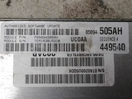 Powertrain Control Module #05094505AH  2008 Dodge Ram 1500