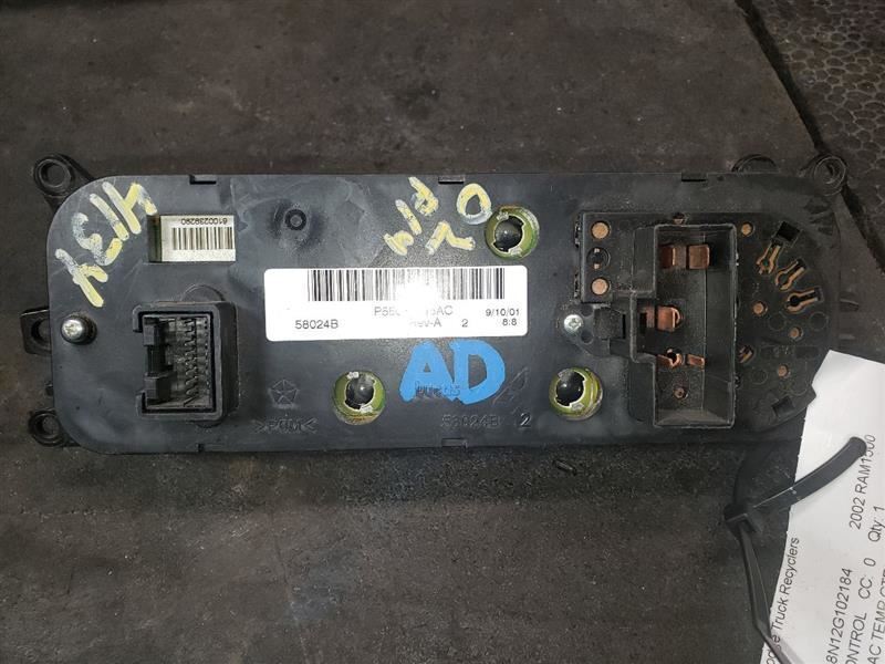 2002 DODGE RAM1500 AC TEMP CONTROLS. PART NUMBER 55056246AC
