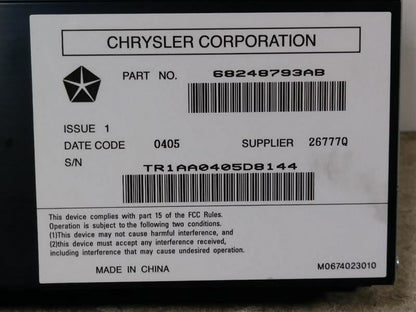 2015 RAM1500 RADIO AMPLIFIER. PART NUMBER 68248793AB