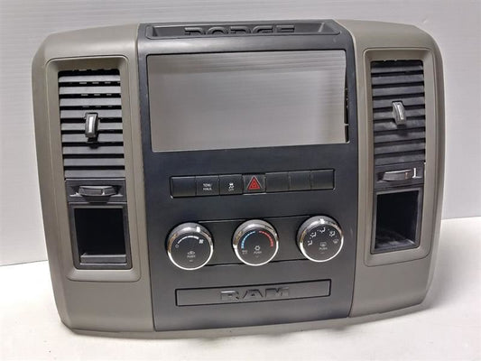2011 DODGE RAM1500 RADIO BEZEL. TRIM CODE V3. PART NUMBER 1EA951J8AC