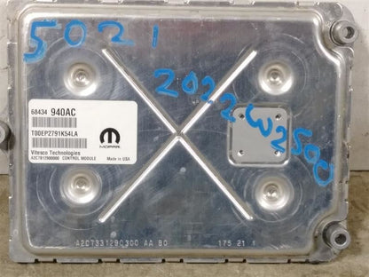 2022 RAM2500 ELECTRONIC CONTROL MODULE (ECM). PART NUMBER 68434940AC