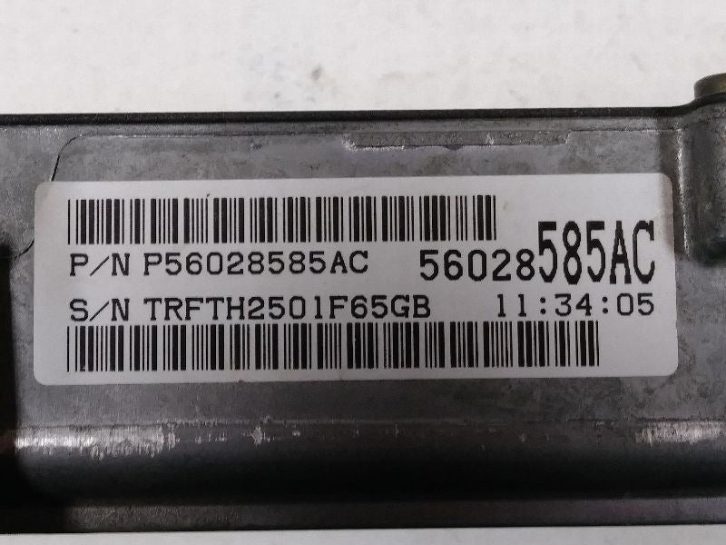2002 DODGE RAM1500 TRANSMISSION CONTROL MODULE (TCM). PART NUMBER 56028585AC
