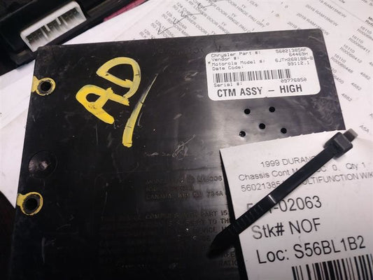 1999 DODGE DURANGO TIMING AND ALARM MODULE. PART NUMBER 56021385AF